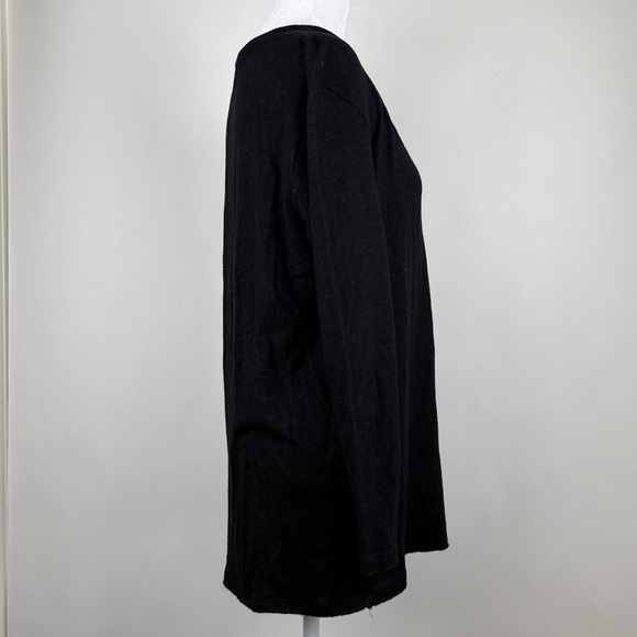 BP. Black V-Neck Long Sleeve Lightweight Soft Sweater Top Size Small - Picture 4 of 10